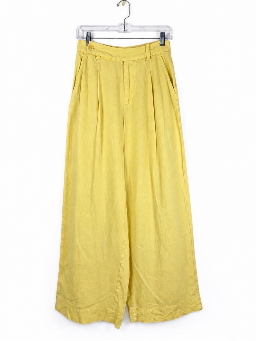 Madewell Yellow Wide Leg High-Waist Pants